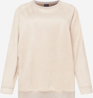 Persona by Marina Rinaldi Sweatshirt 'OCCHIO' in Beige: predná strana