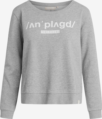 Five Fellas Sweatshirt 'Amber' in grau / weiß, Produktansicht