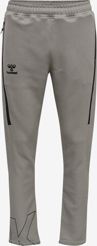 Hummel Regular Workout Pants in Grey: front