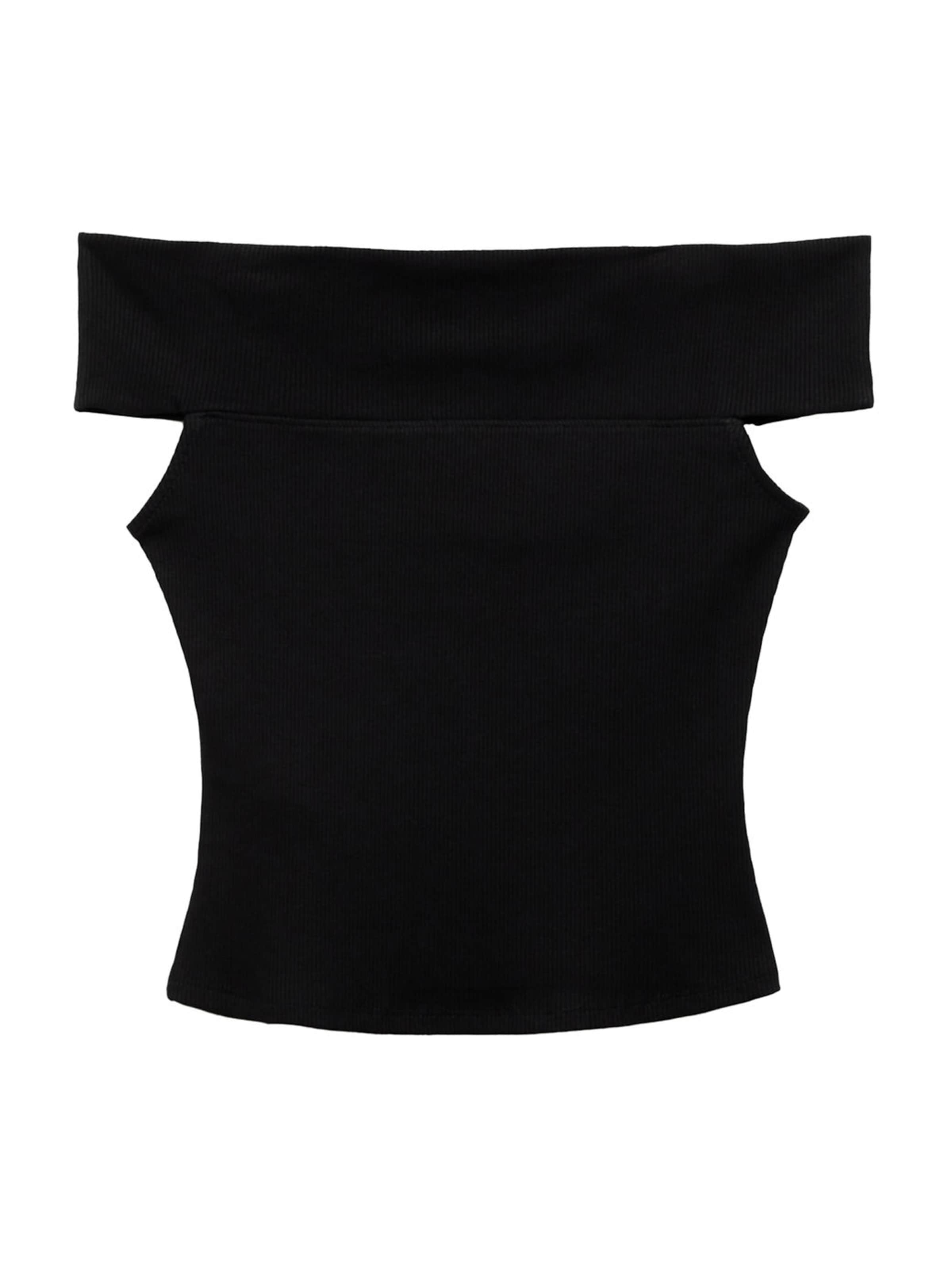 MANGO Broderad topp 'BACALARY' i svart: framsida