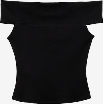 MANGO Broderad topp 'BACALARY' i svart: framsida