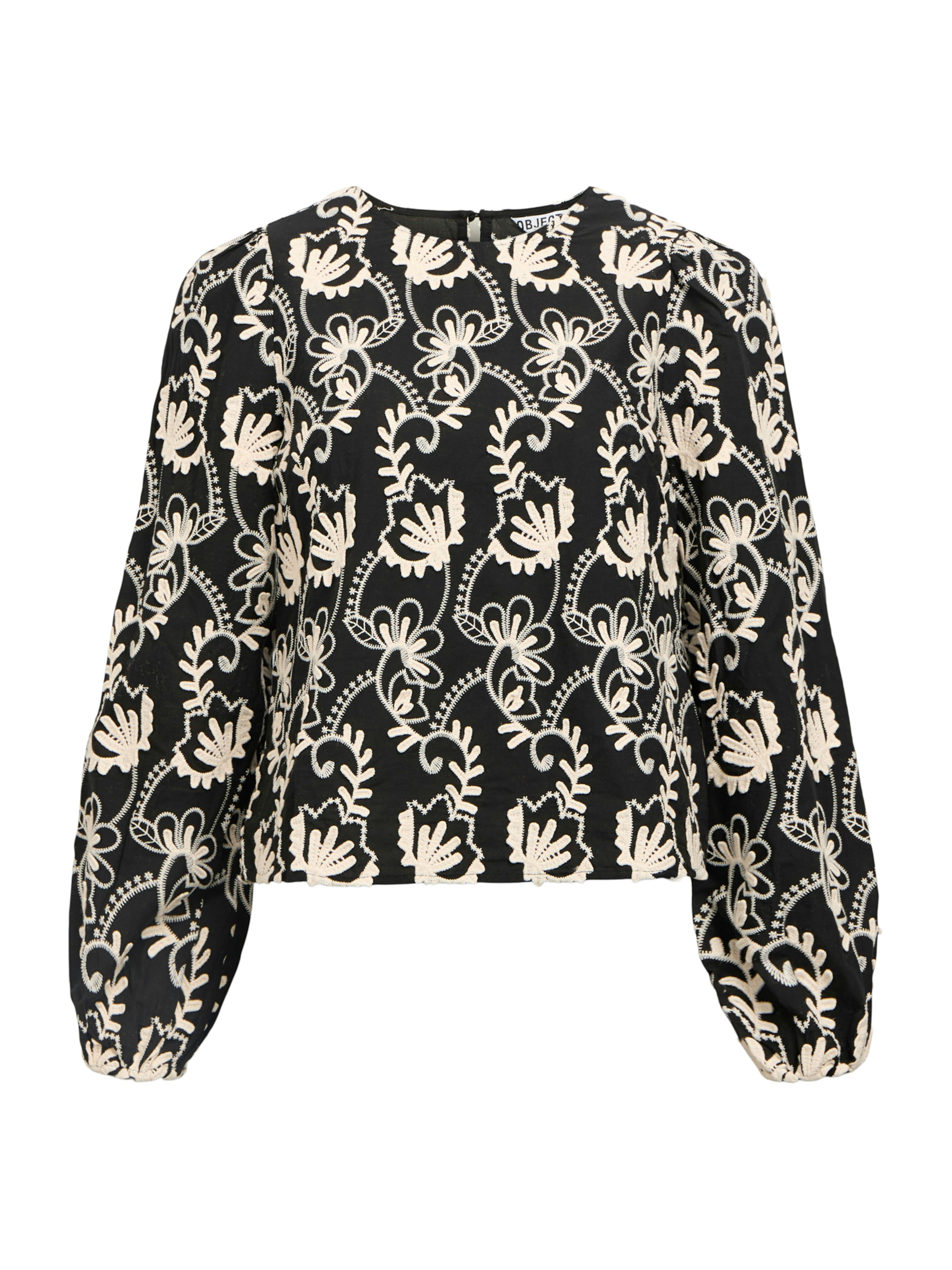 OBJECT Blouse 'OBJMya' in Zwart: voorkant