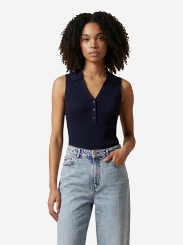 Top in maglia 'Nanna' di Jaqueline de Yong in blu: frontale