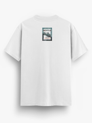 Koyumi Shirt 'Oversize Race For Ever DTG Print T-Shirt – Heavy Cotton' in White
