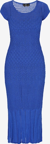 Robes en maille faina en bleu : devant