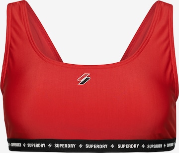 Bustier Hauts de bikini Superdry en rouge : devant