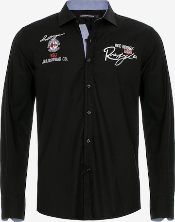 Redbridge Regular fit Overhemd 'South Bend' in Zwart: voorkant