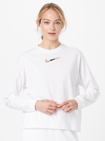 T-shirt Nike Sportswear en blanc : devant