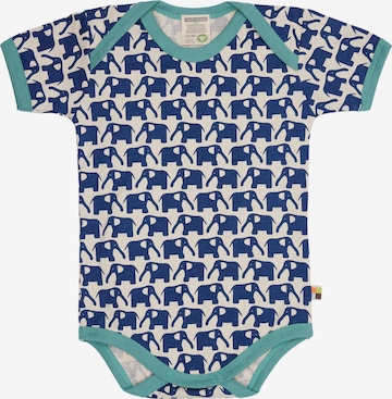 loud + proud Romper/Bodysuit 'Elefanten' in Blue: front