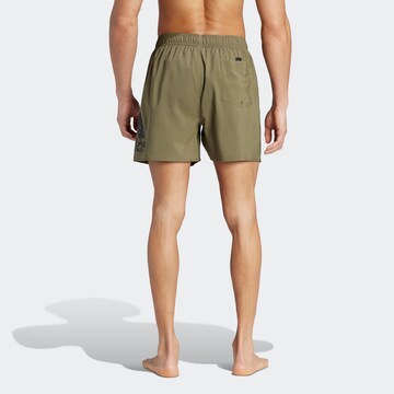 ADIDAS SPORTSWEAR Athletic Swim Trunks 'Big Logo Clx Short-' in Green