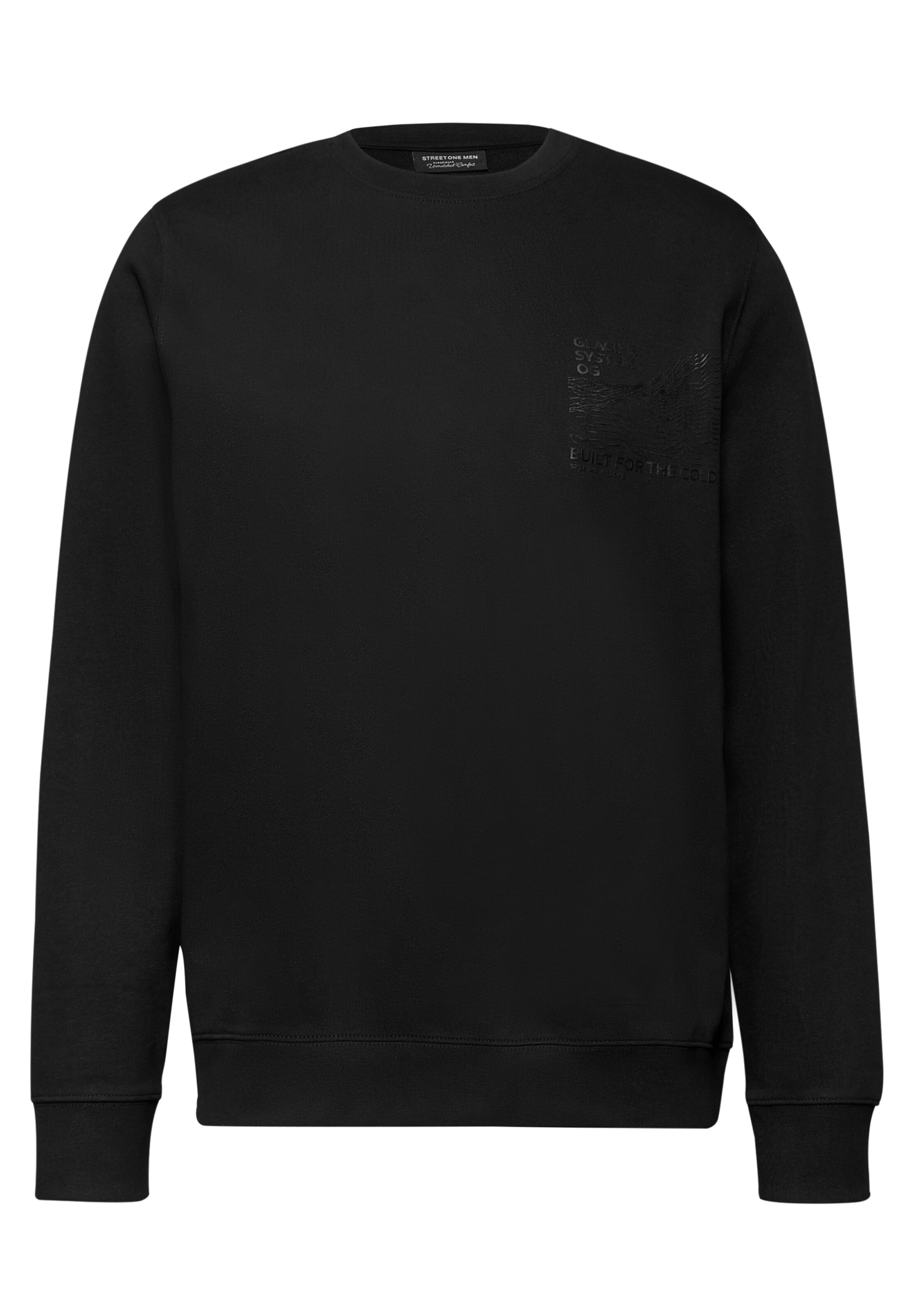 Street One MEN Sweatshirt in Schwarz: Vorderseite