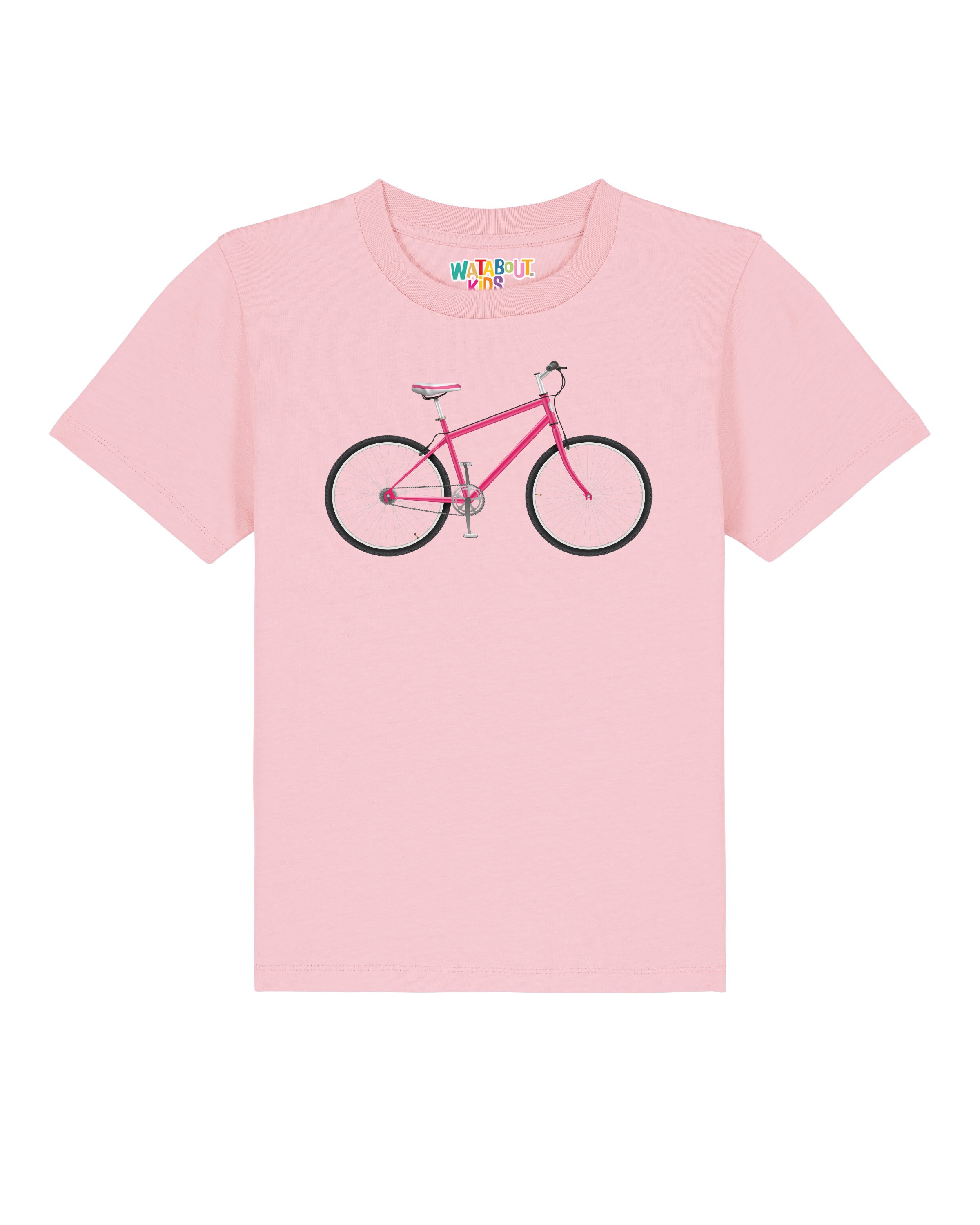 watabout.kids Shirt 'Pink Bike' in Pink: front