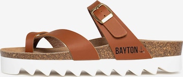 Tongs 'Andromac' Bayton en marron : devant