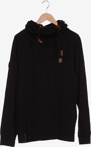 naketano Sweatshirt & Zip-Up Hoodie in XXL in Black: front