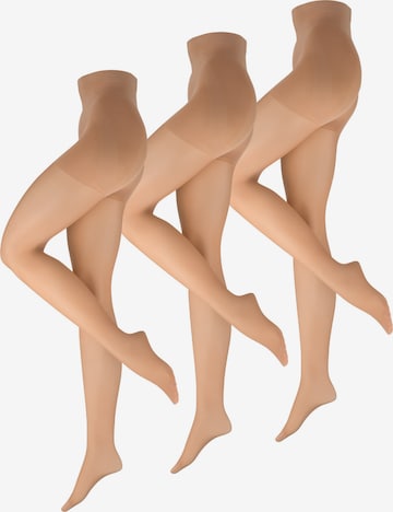 Nur Die Fine Tights ' Goodbye Laufmaschen Shape 20 DEN ' in Beige: front