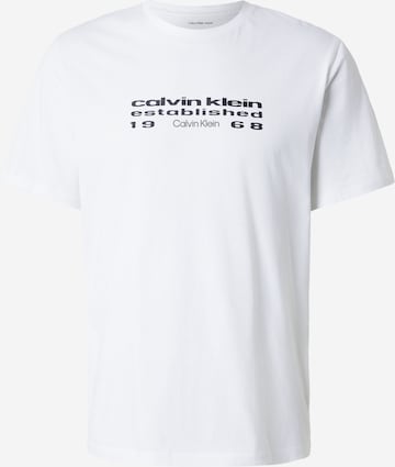 Calvin Klein Jeans Tričko – bílá: přední strana