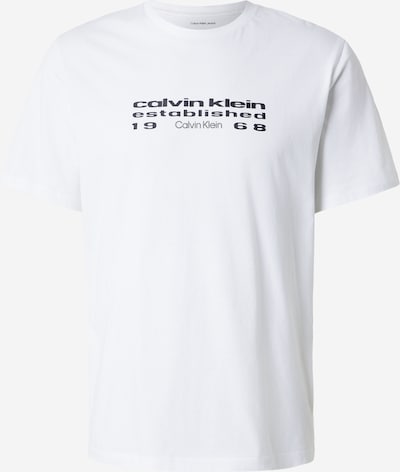 XS dydžio Marškinėliai 'Logo Graphic' iš Calvin Klein Jeans, spalva – pastelinė žalia / juoda / balta, Prekių apžvalga