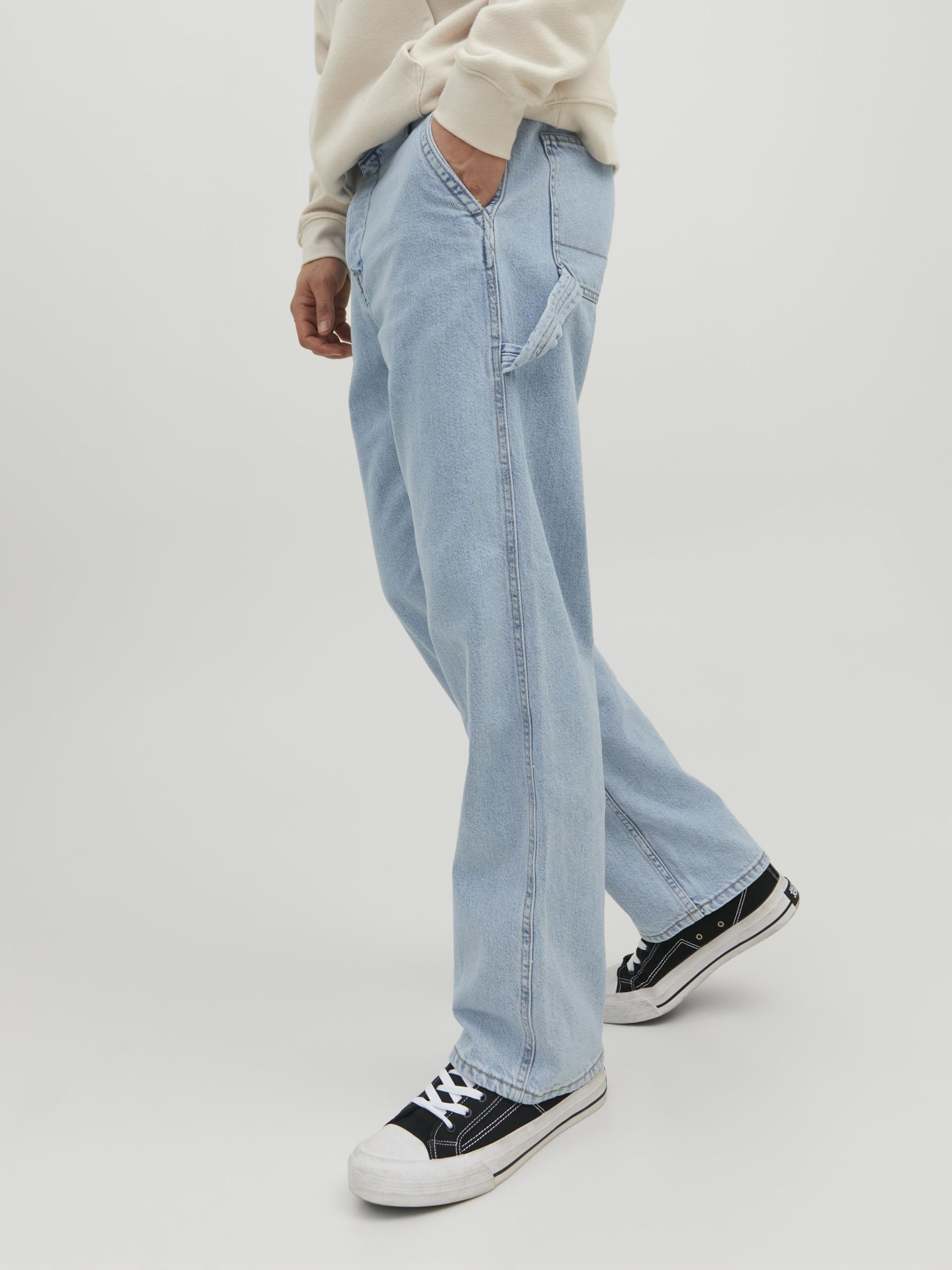 JACK JONES Loose fit Cargo Jeans JJEddie in Blue Denim ABOUT YOU