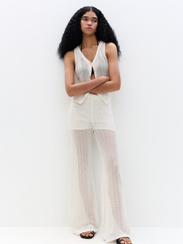 Wide Leg Pantalon Pull&Bear en beige