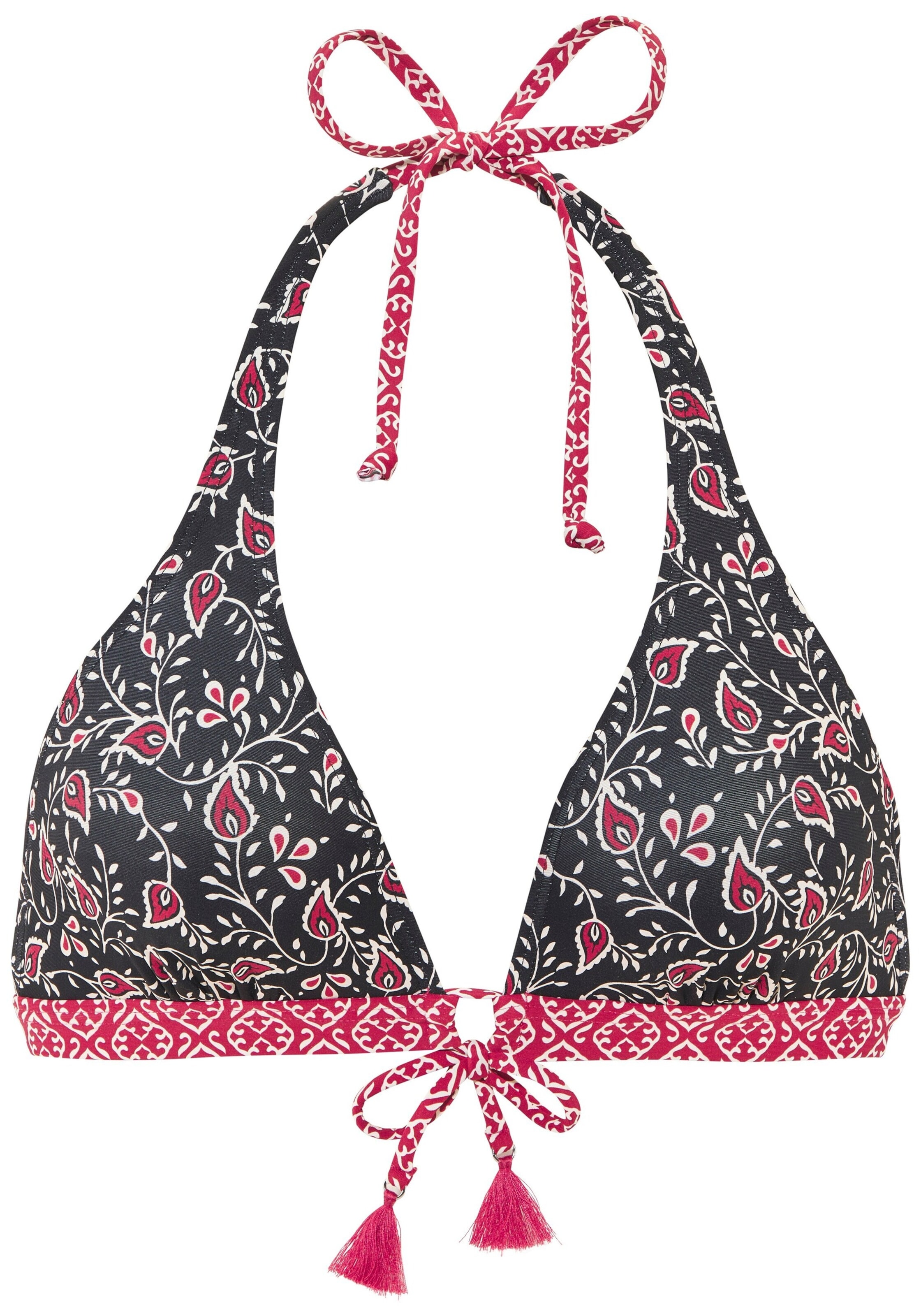 LASCANA Triangle Bikini top in Black: front
