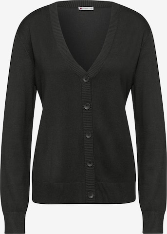 STREET ONE Strickjacke in Schwarz: Vorderseite
