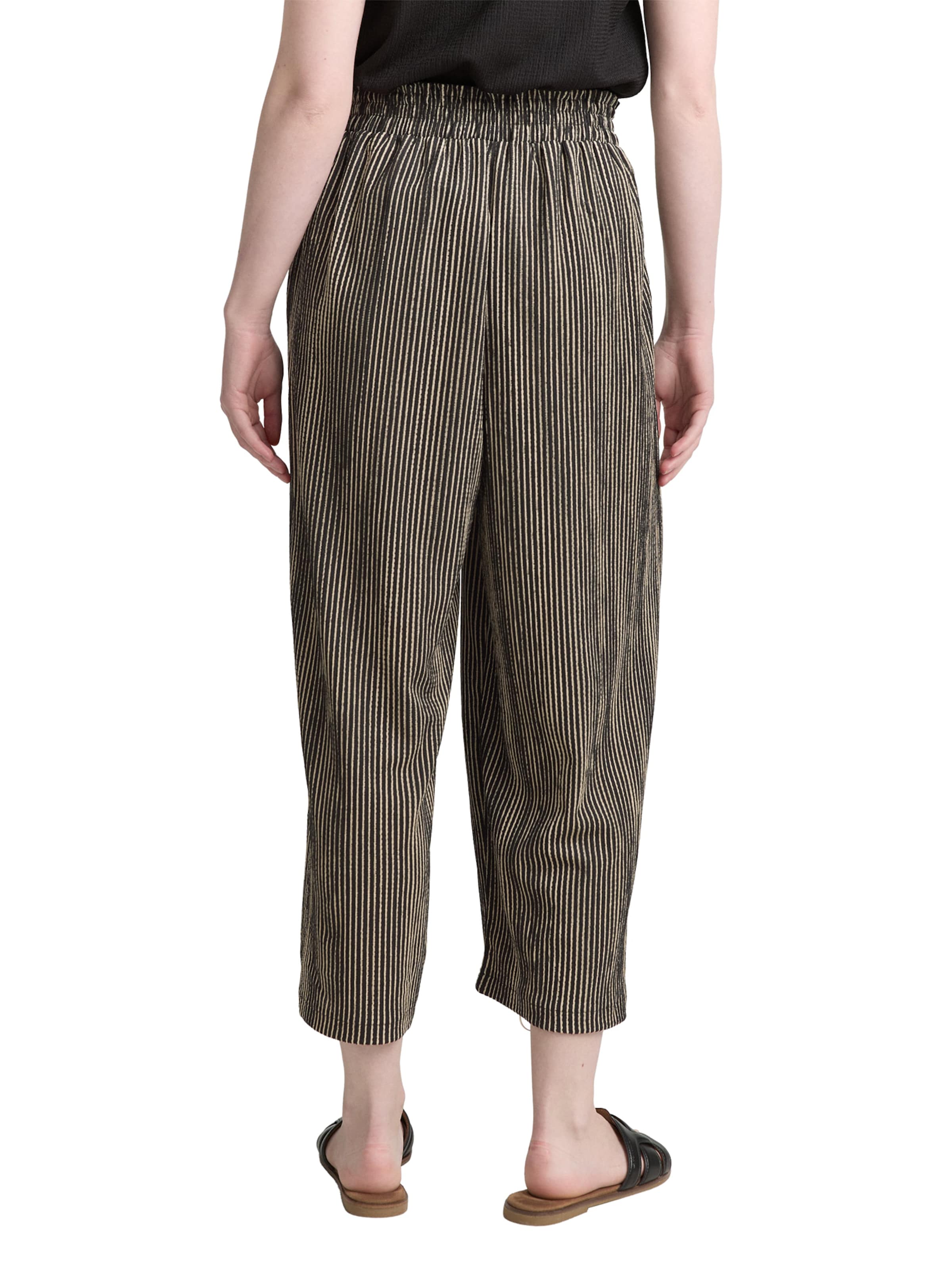 Wide leg Pantaloni di TOM TAILOR DENIM in nero