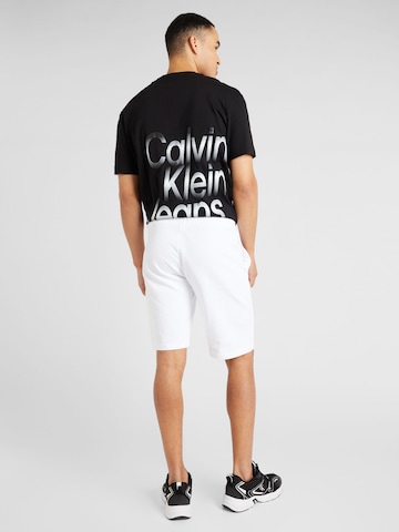 Regular Pantalon 'Degrade' Calvin Klein en blanc