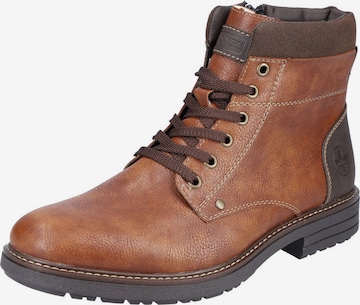 Rieker Lace-Up Boots in Brown: front