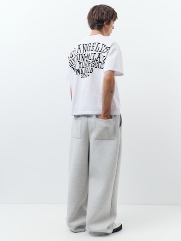 Tricou 'STWD' de la Pull&Bear pe alb