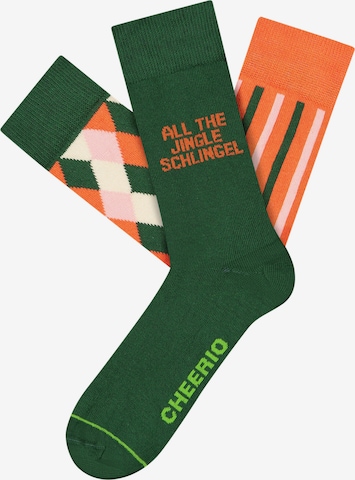 Chaussettes 'JINGLE SCHLINGLES' CHEERIO* en mélange de couleurs : devant