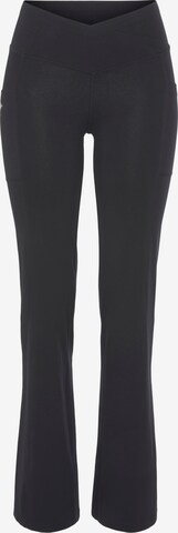 KangaROOS Boot cut Workout Pants in Black: front