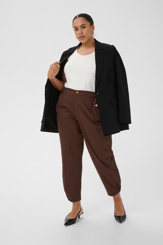 KAFFE CURVE Loosefit Bukser 'Vicky' i brun