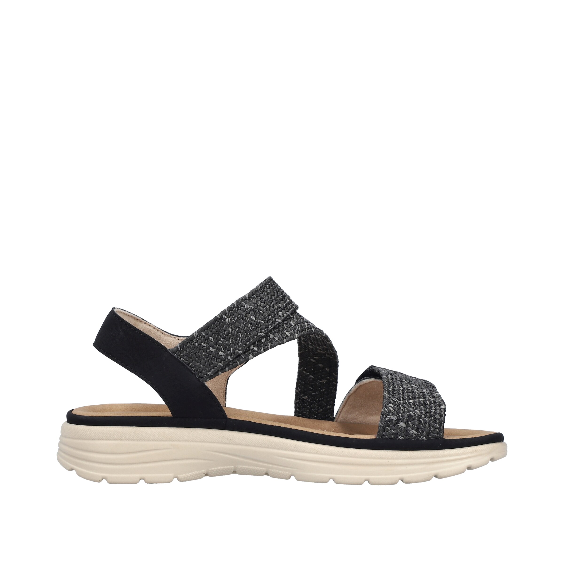 Rieker Strap Sandals in Black