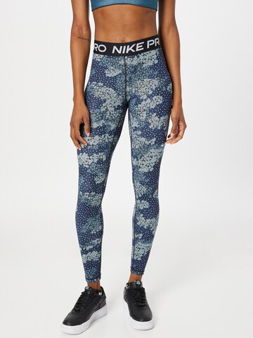 NIKE Skinny Sportbroek in Grijs: voorkant