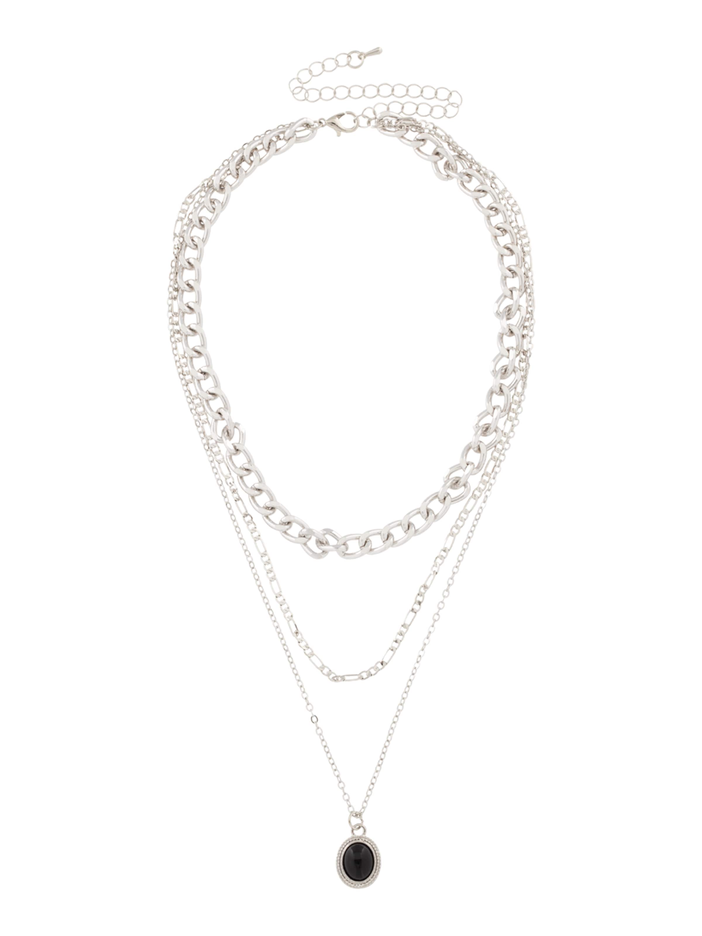ABOUT YOU Necklace 'Shirin' in Silver: front