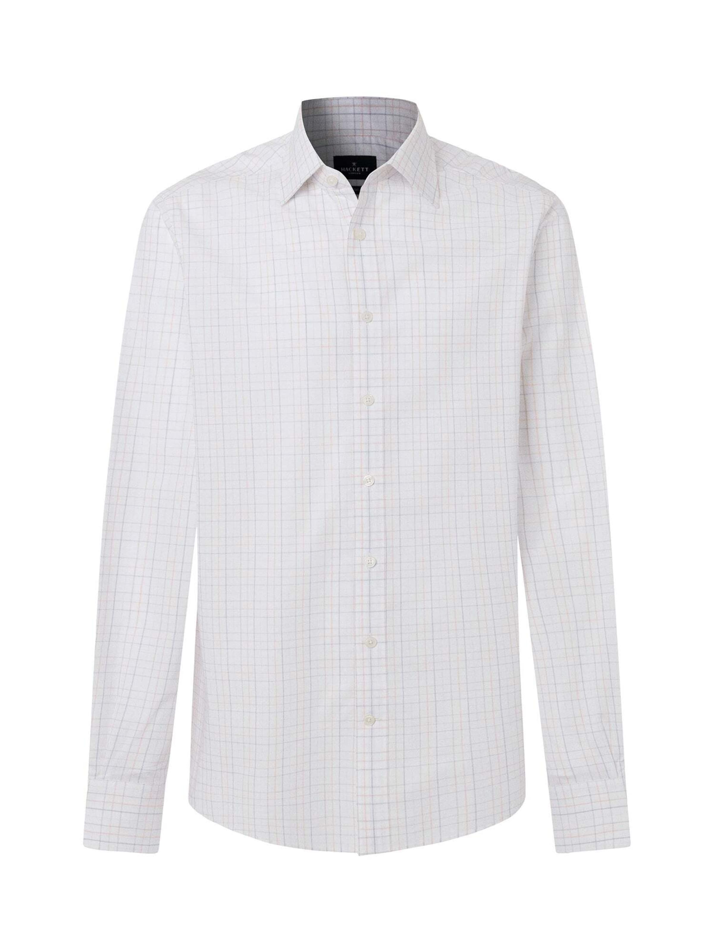Hackett London Regular fit Overhemd 'Check' in Wit: voorkant