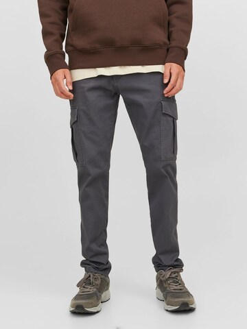 Coupe slim Pantalon cargo 'JJIMarco JJJoe' JACK & JONES en gris