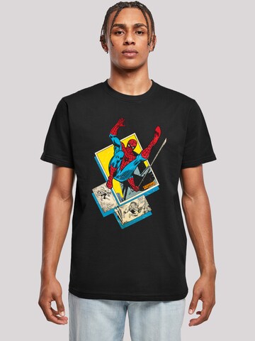 F4NT4STIC Shirt 'Marvel Spider-Man Block' in Schwarz: Vorderseite