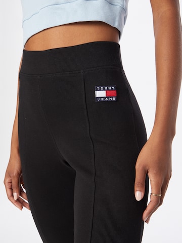 Evazați Leggings de la Tommy Jeans pe negru