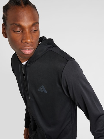 ADIDAS PERFORMANCE Training Jacket 'Ess Sea' in Black