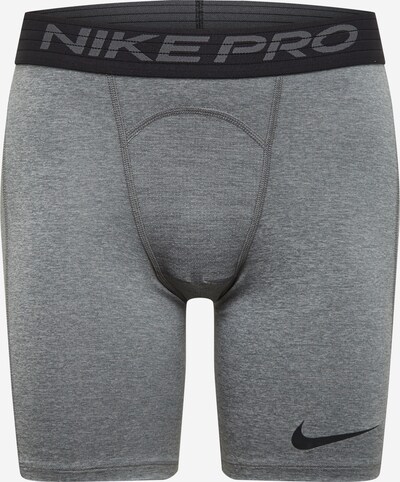 NIKE Sportbyxa i gråmelerad / svart, Produktvy