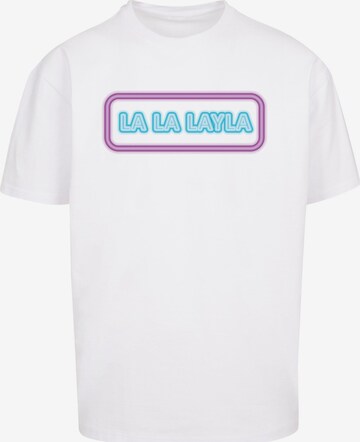 Maglietta 'La La Layla' di Merchcode in bianco: frontale