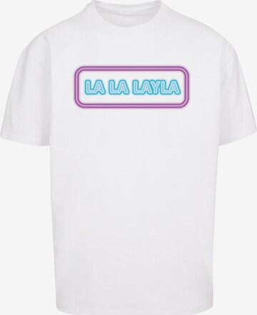 Merchcode Shirt  'La La Layla' in Weiß: predná strana