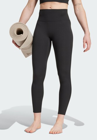 ADIDAS PERFORMANCE Skinny Workout Pants 'All Me' in Black: front