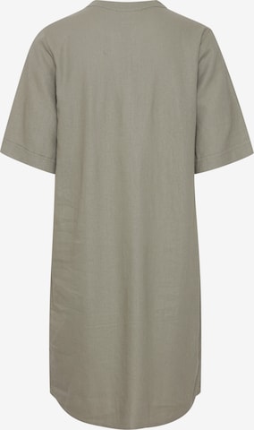 ICHI Košilové šaty 'LINO' – zelená