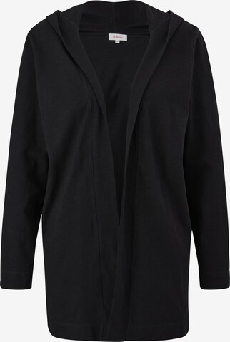 s.Oliver Knit Cardigan in Black: front