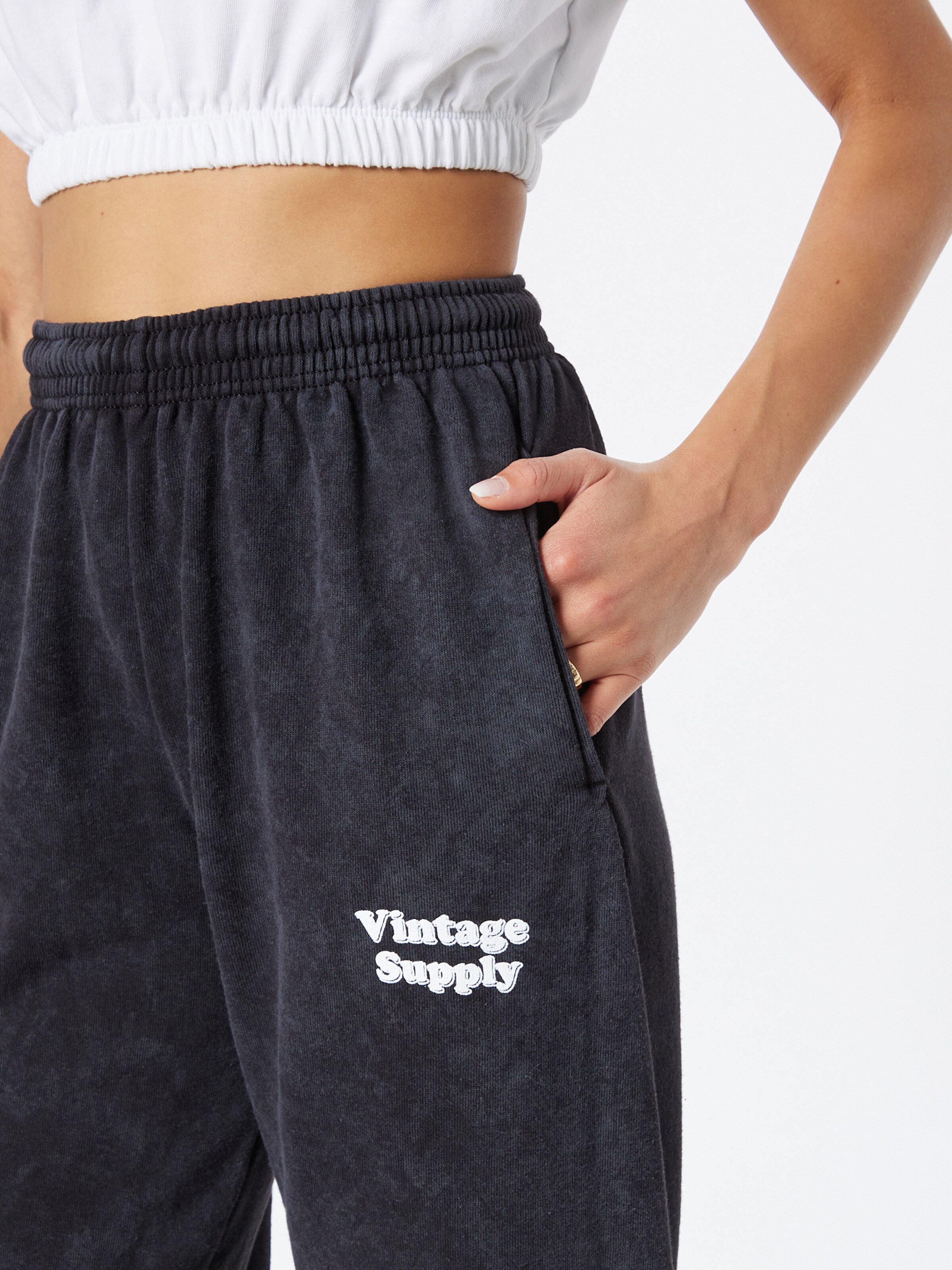 Vêtements Pantalon Vintage Supply en Noir 