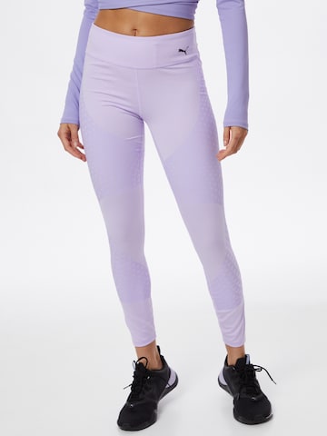 PUMA - Skinny Pantalón deportivo 'Studio Porcelain' en lila: frente