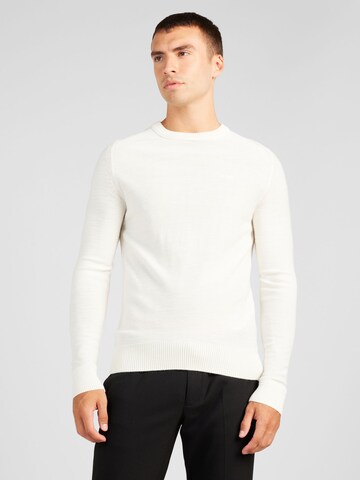 BOSS Sweater 'Avac' in White: front