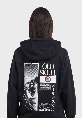 Oldskull Hoodie 'Asian Lotus Surf Logo Graphic' in Schwarz